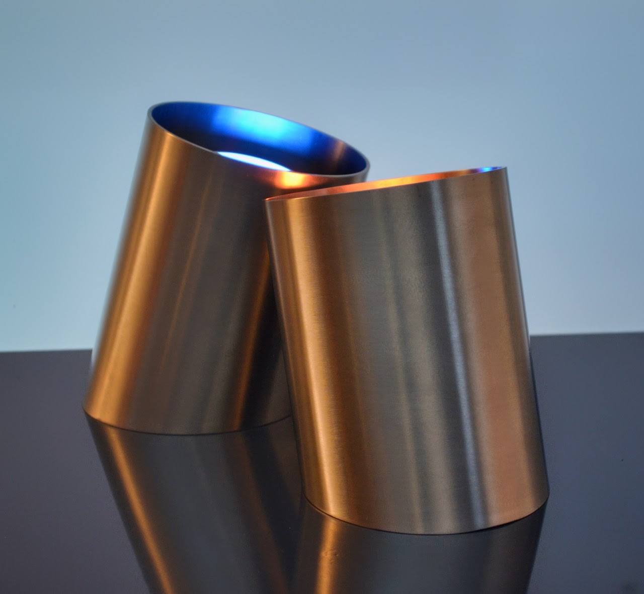 Detail of the brushed stainless steel surface